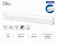 10 x led onderbouw lamp 7w – 6400k koud wit - wit – 60cm – ip20 – sigma-7 - afbeelding 1 van  6