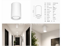 10 x led opbouw spot 5w – 4200k neutraal wit - wit – ip20 – sandra-5/xl - afbeelding 3 van  5