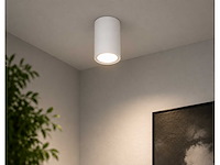 10 x led opbouw spot 5w – 4200k neutraal wit - wit – ip20 – sandra-5/xl - afbeelding 1 van  5