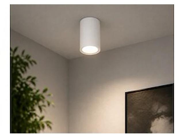 10 x led opbouw spot 5w – 4200k neutraal wit - wit – ip20 – sandra-5/xl - afbeelding 1 van  6