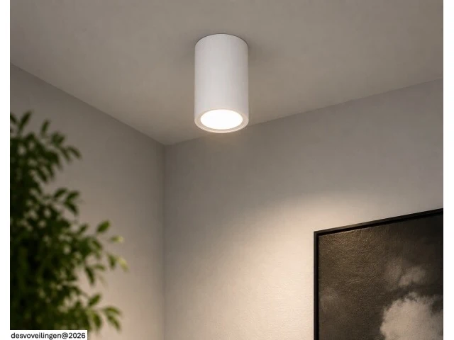10 x led opbouw spot 5w – 4200k neutraal wit - wit – ip20 – sandra-5/xl - afbeelding 2 van  6