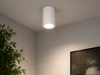 10 x led opbouw spot 5w – 4200k neutraal wit - wit – ip20 – sandra-5/xl - afbeelding 1 van  5
