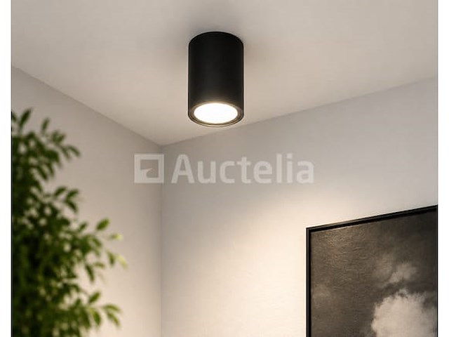 10 x led opbouw spot 5w – 4200k neutraal wit - zwart – ip20 – sandra-5/xl - afbeelding 3 van  5