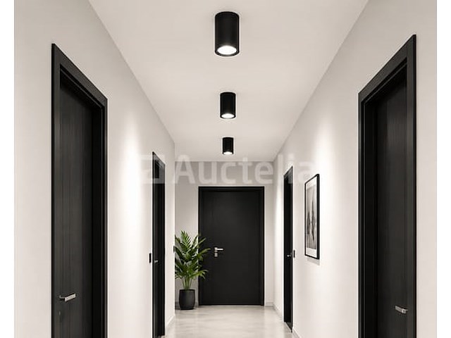 10 x led opbouw spot 5w – 4200k neutraal wit - zwart – ip20 – sandra-5/xl - afbeelding 5 van  5
