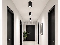 10 x led opbouw spot 5w – 4200k neutraal wit - zwart – ip20 – sandra-5/xl - afbeelding 5 van  5