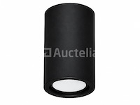 10 x led opbouw spot 5w – 4200k neutraal wit - zwart – ip20 – sandra-5/xl
