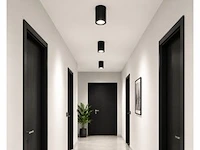 10 x led opbouw spot 5w – 4200k neutraal wit - zwart – ip20 – sandra-5/xl