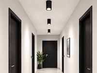 10 x led opbouw spot 5w – 4200k neutraal wit - zwart – ip20 – sandra-5/xl - afbeelding 2 van  6