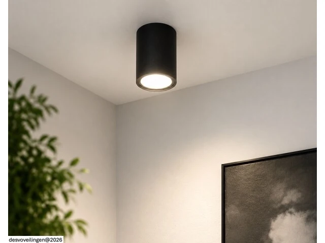 10 x led opbouw spot 5w – 4200k neutraal wit - zwart – ip20 – sandra-5/xl - afbeelding 6 van  6