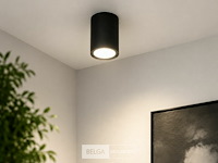10 x led opbouw spot 5w – 4200k neutraal wit - zwart – ip20 – sandra-5/xl - afbeelding 6 van  6