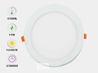 10 x led paneel - opbouwmontage - 30w - 6500k - koud wit - afbeelding 2 van  5