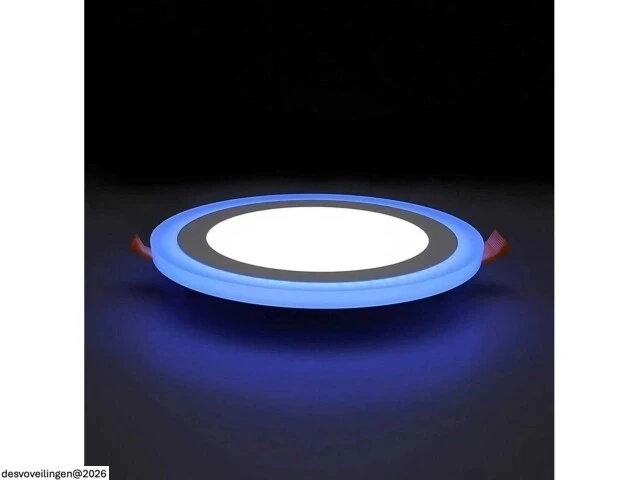 10 x led paneel – blauw / wit – 24w (18w + 6w) – aan/uit - afbeelding 2 van  6