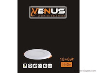 10 x led paneel – blauw / wit – 24w (18w + 6w) – aan/uit - afbeelding 4 van  5