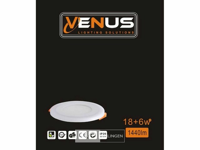 10 x led paneel – blauw / wit – 24w (18w + 6w) – aan/uit - afbeelding 5 van  6