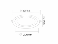 10 x led paneel – blauw / wit – 24w (18w + 6w) – aan/uit - afbeelding 3 van  5