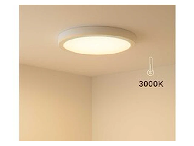 10 x led paneel – rond opbouw – 30w – 3000k warm wit – ip20 - afbeelding 1 van  6