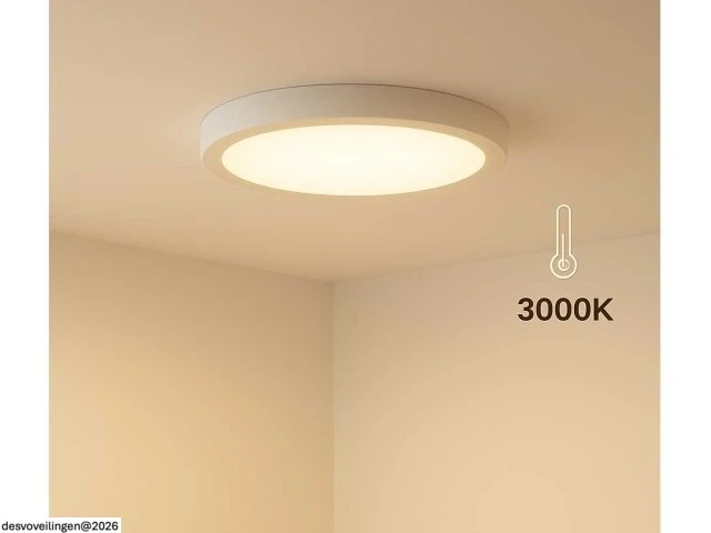 10 x led paneel – rond opbouw – 30w – 3000k warm wit – ip20 - afbeelding 2 van  6