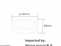 10 x led paneel – rond opbouw – 30w – 3000k warm wit – ip20 - afbeelding 4 van  6