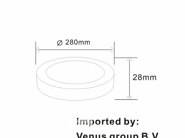 10 x led paneel – rond opbouw – 30w – 3000k warm wit – ip20 - afbeelding 4 van  6