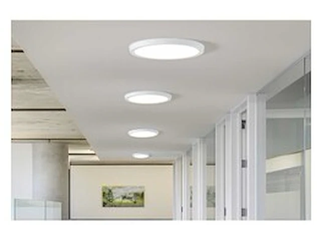 10 x led paneel – rond opbouw – 30w – 6500k koud wit – ip20 - afbeelding 1 van  5