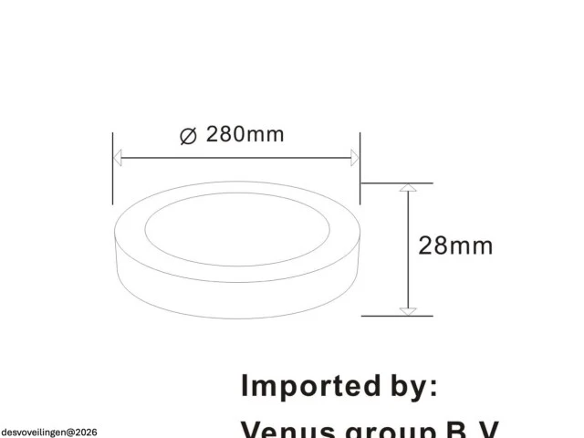 10 x led paneel – rond opbouw – 30w – 6500k koud wit – ip20 - afbeelding 4 van  5