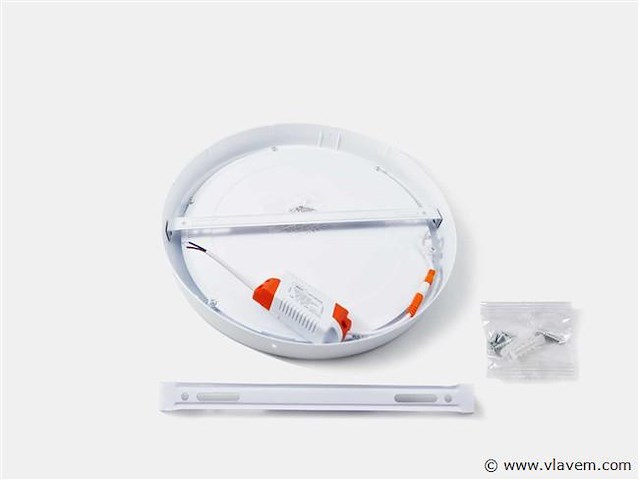 10 x led paneel – rond opbouw – 30w – 6500k koud wit – ip20 - afbeelding 2 van  4