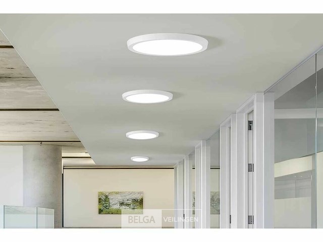 10 x led paneel – rond opbouw – 30w – 6500k koud wit – ip20 - afbeelding 2 van  5