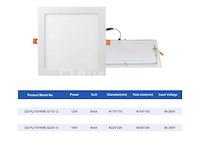 10 x led paneel – vierkant inbouw – 18w – 6500k koud wit – ip20 - afbeelding 3 van  4