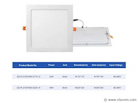 10 x led paneel – vierkant inbouw – 18w – 6500k koud wit – ip20 - afbeelding 4 van  4