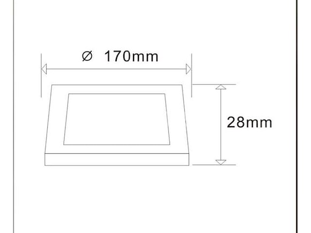 10 x led paneel – vierkant opbouw – 12w – 6500k koud wit – ip20 - afbeelding 3 van  4