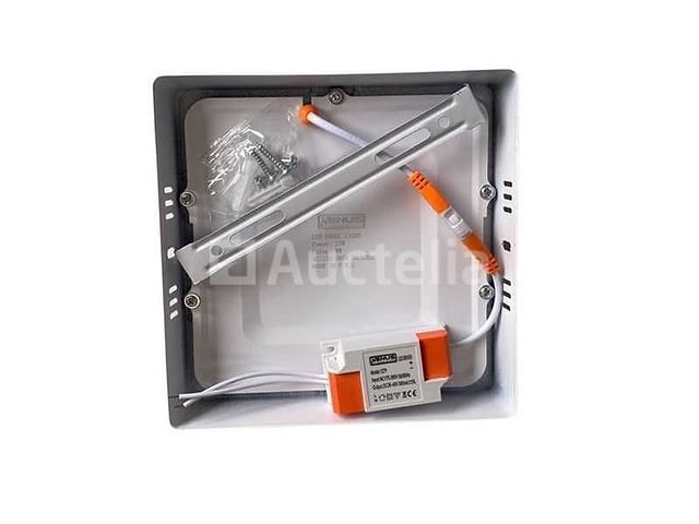 10 x led paneel – vierkant opbouw – 12w – 6500k koud wit – ip20 - afbeelding 1 van  4