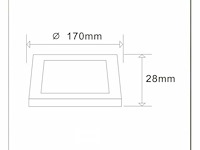10 x led paneel – vierkant opbouw – 12w – 6500k koud wit – ip20 - afbeelding 4 van  5