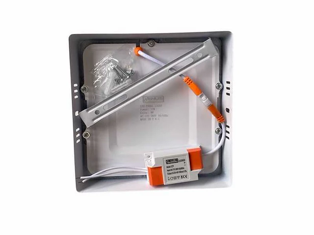 10 x led paneel – vierkant opbouw – 12w – 6500k koud wit – ip20 - afbeelding 2 van  4