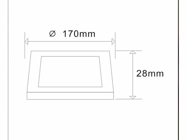 10 x led paneel – vierkant opbouw – 12w – 6500k koud wit – ip20 - afbeelding 3 van  4