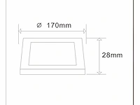 10 x led paneel – vierkant opbouw – 12w – 6500k koud wit – ip20 - afbeelding 3 van  4