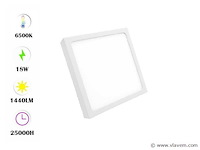 10 x led paneel – vierkant opbouw – 18w – 6500k koud wit – ip20 - afbeelding 1 van  4