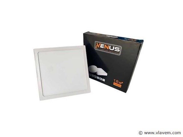 10 x led paneel – vierkant opbouw – 18w – 6500k koud wit – ip20 - afbeelding 2 van  4