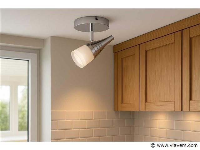 10 x led plafondspot 5w – 4000k neutraal wit – zilver – di02 - afbeelding 1 van  4
