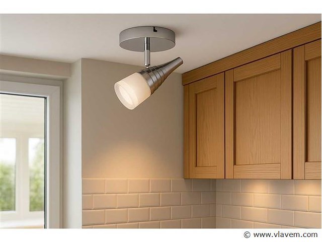 10 x led plafondspot 5w – 4000k neutraal wit – zilver – di02 - afbeelding 1 van  4