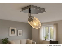 10 x led plafondspot 5w – 4000k neutraal wit – zilver – hl7161l - afbeelding 1 van  4