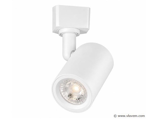 10 x led rail spot 5w – 4200k neutraal wit - wit – ip20 – arizona-5 - afbeelding 1 van  5