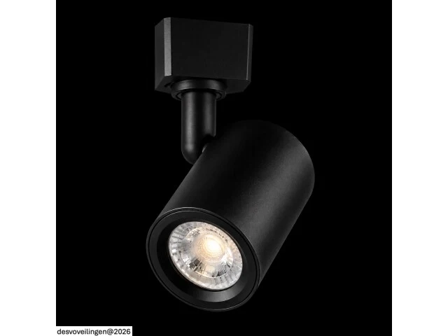 10 x led rail spot 5w – 4200k neutraal wit - zwart – ip20 – arizona-5 - afbeelding 2 van  6