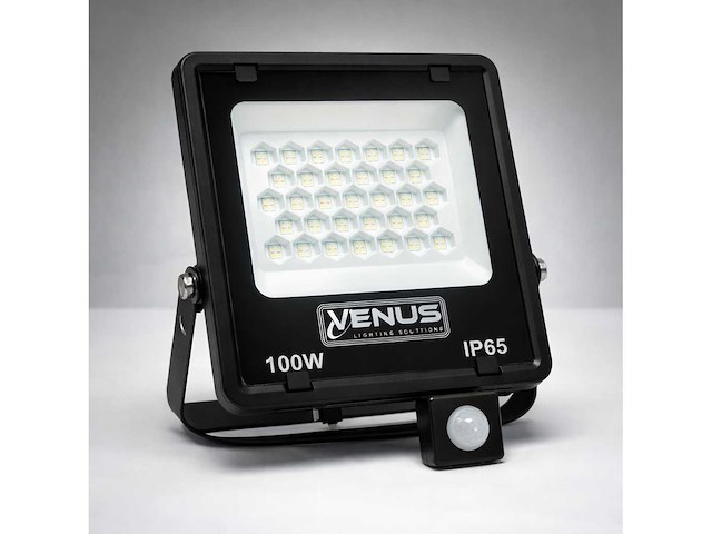 10 x led schijnwerper 100w met bewegingssensor – 4000k neutraal wit – ip65 – flag-100 - afbeelding 5 van  5