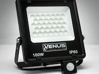 10 x led schijnwerper 100w met bewegingssensor – 4000k neutraal wit – ip65 – flag-100 - afbeelding 6 van  6
