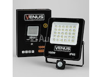 10 x led schijnwerper 100w met bewegingssensor – 6500k koud wit – ip65 – flag-100 - afbeelding 1 van  5