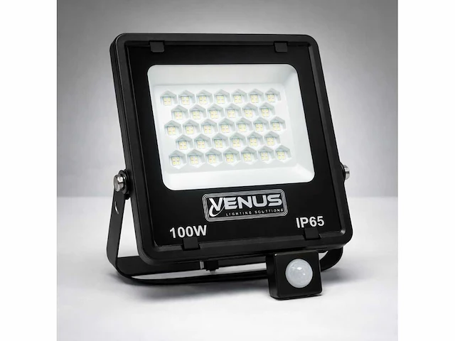 10 x led schijnwerper 100w met bewegingssensor – 6500k koud wit – ip65 – flag-100 - afbeelding 5 van  5