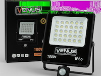 10 x led schijnwerper 100w – met sensor – 4000k naturaal wit – ip65 waterdicht - afbeelding 3 van  6