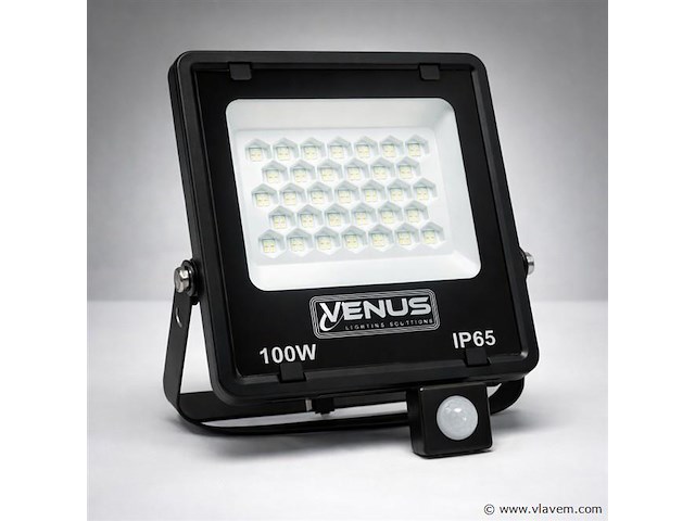 10 x led schijnwerper 100w – met sensor – 6500kkoud wit – ip65 waterdicht - afbeelding 5 van  5