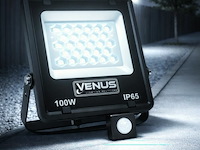 10 x led schijnwerper 100w – met sensor – 6500kkoud wit – ip65 waterdicht - afbeelding 1 van  6
