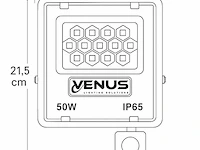 10 x led schijnwerper 50w met bewegingssensor – 4000k neutraal wit – ip65 – flag-50 - afbeelding 5 van  6